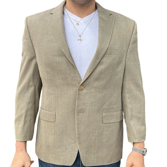 Ralph Lauren Silk Wool Blend 2 Button Sport Coat Jacket Men’s 42S